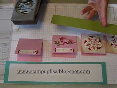 3x3 cards for mini pizza box tutorial- Stampin UP