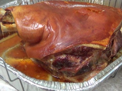 A Simple Way to Roast a Pork Leg - Christmas Holiday, New Years Eve, Family dinner. .