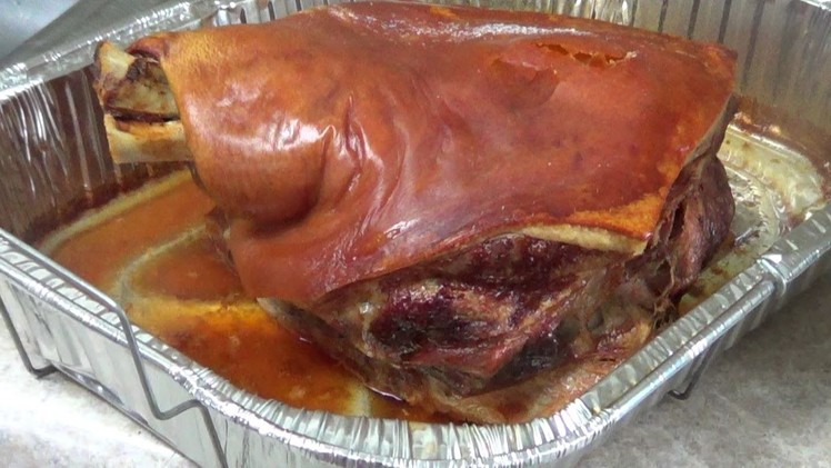 A Simple Way to Roast a Pork Leg - Christmas Holiday, New Years Eve, Family dinner. .