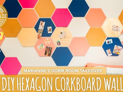 Back To School DIY: Hexagon Corkboard Dorm Decor - HGTV Handmade Dorm Room Takeover