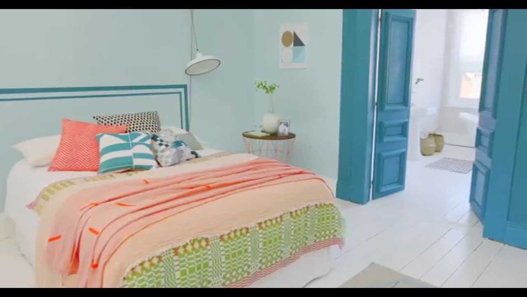 Bedroom ideas: A coral and teal colour scheme with Dulux