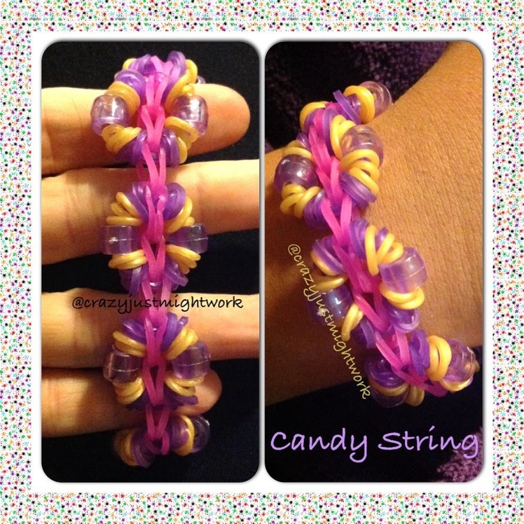 Candy String bracelet on Rainbow Loom