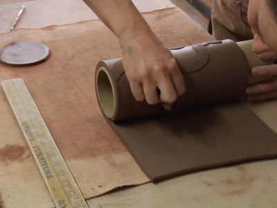 Clay Pottery Slab Building : How to Form a Round Vase