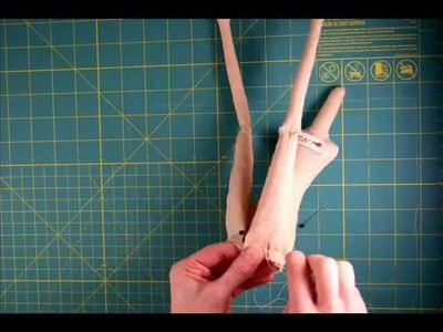 Cloth doll making: How to Stitch Legs to the Cloth Doll