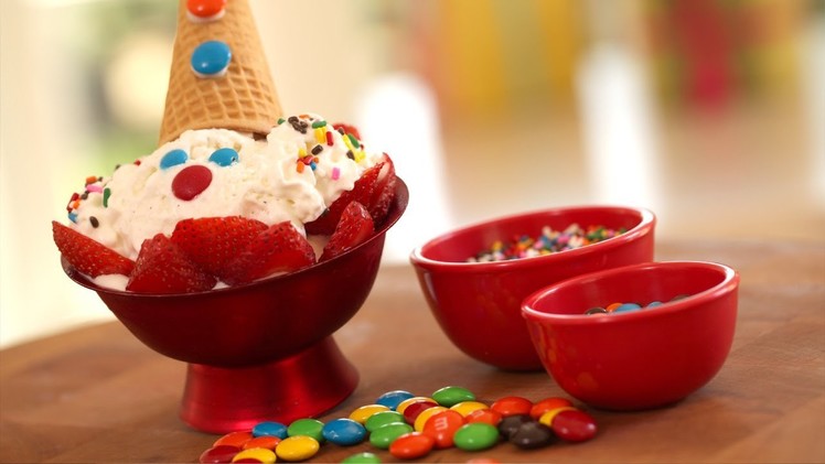 Clown Face Ice Cream Sundae Recipe || KIN PARENTS