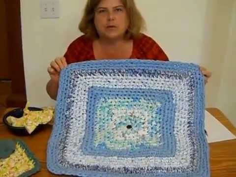 Crochet SQUARE Rag Rug Tutorial Part 2