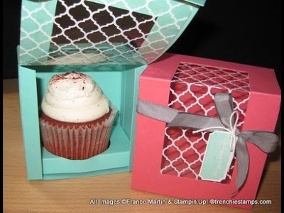 Cupcake box with window  frenchiestamps.com