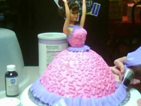 Decorating a Barbie Cake
