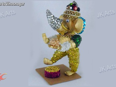DIY 3D Quilled Dancing Ganesha Sculpture  | Pictures steps | JK Arts 675