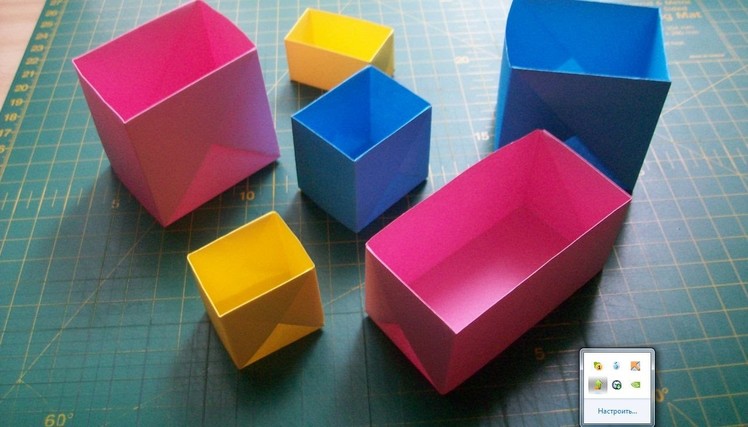 DIY Easy Paper Crafts: How to Make Origami Rectangular and Square Box by One Diagram Tutorial