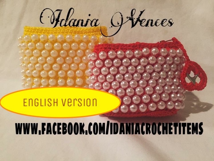 DIY:  "English Version" beaded crochet coin purse