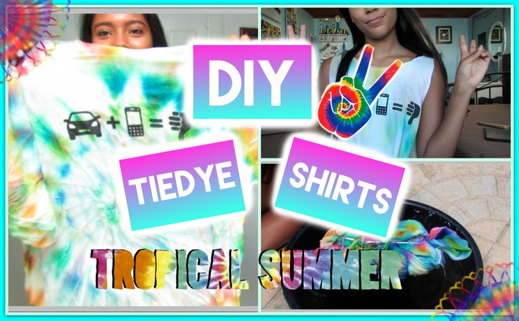 DIY Summer Tie dye shirt W. food coloring!
