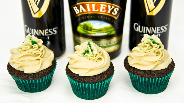 Guinness Chocolate Cupcakes w. Bailey's Buttercream by Cookies Cupcakes and Cardio