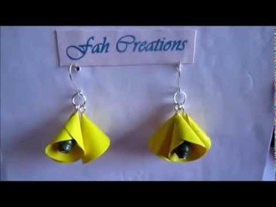 Handmade Jewelry - Paper Cone Bell Earrings (Not Tutorial)