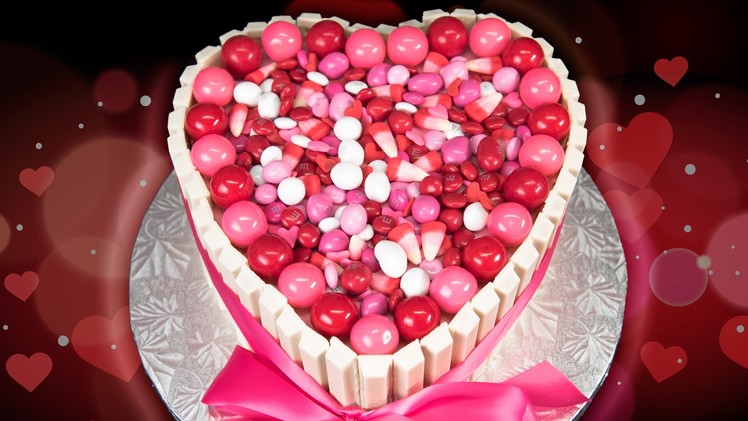 Heart Shaped Kit Kat Cake for Valentine's Day from Cookies Cupcakes and Cardio