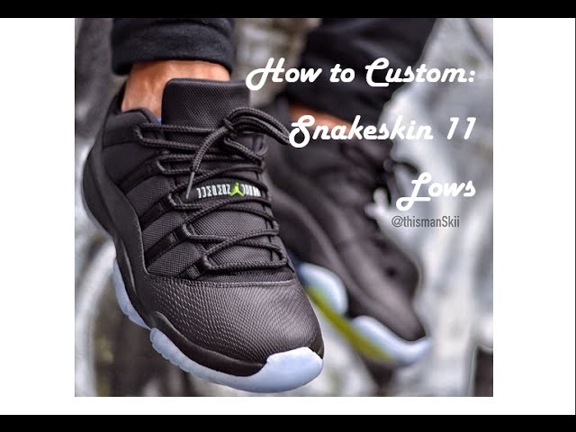 How To Customize Jordan Snakeskin 11 Low: Nightshade to Blackout