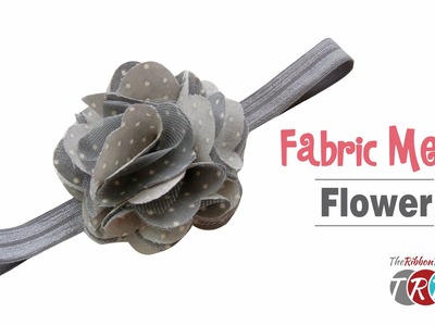 How to Make a Fabric Mesh Flower - TheRibbonRetreat.com