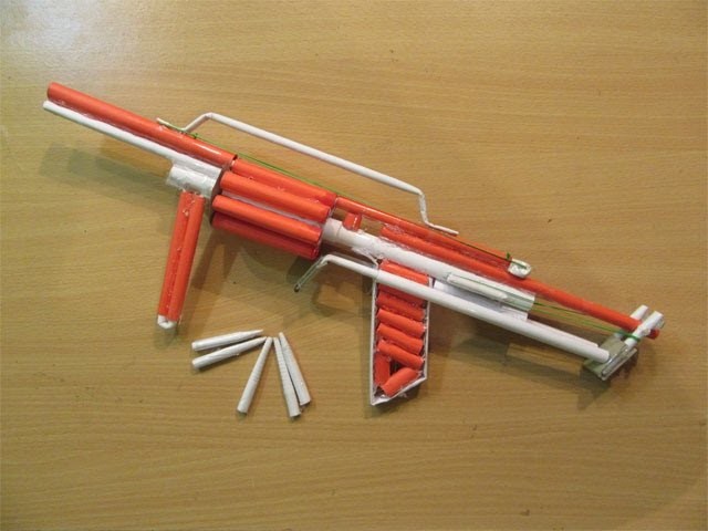 How to Make a Paper Powefull M32 Gun that shoots 8 bullets - Easy Tutorials