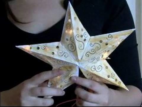 How to Make a Paper Star Lantern : Adding Lights to a Paper Star Lantern