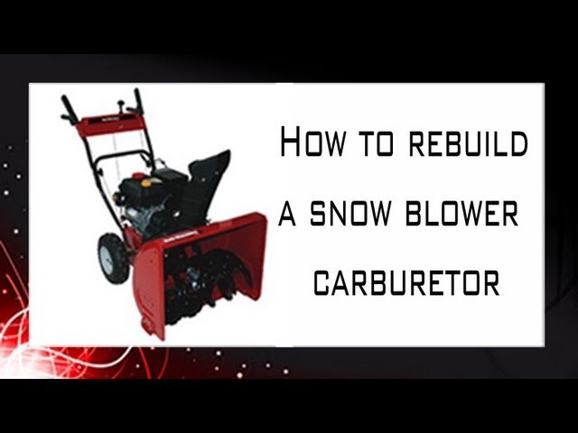 How to rebuild a carburetor