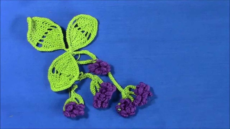 Irish Crochet Blackberry motif part 4, berries