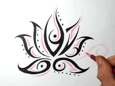 Lotus Flower Tattoos - Quick Design Sketch Idea