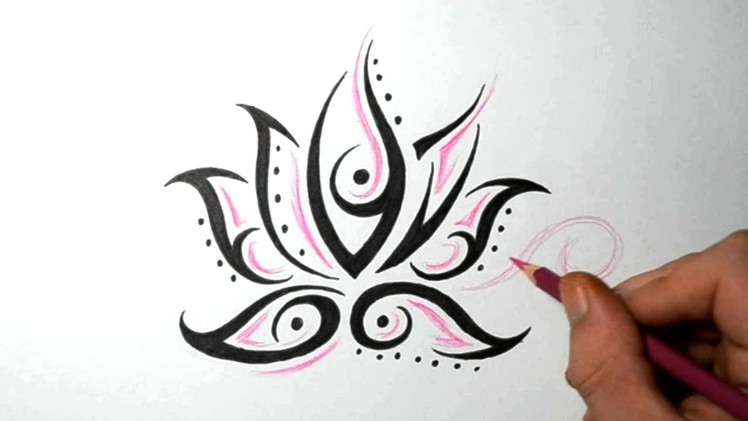 Lotus Flower Tattoos - Quick Design Sketch Idea