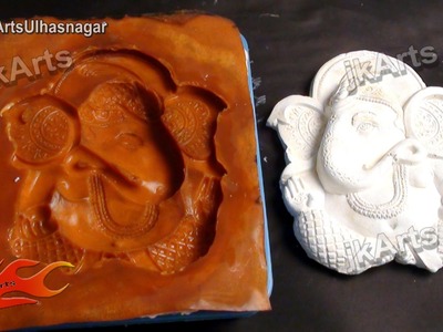Molded Ganpati from gypsum plaster ( plaster of Paris ) | How to Make |JK Arts 494
