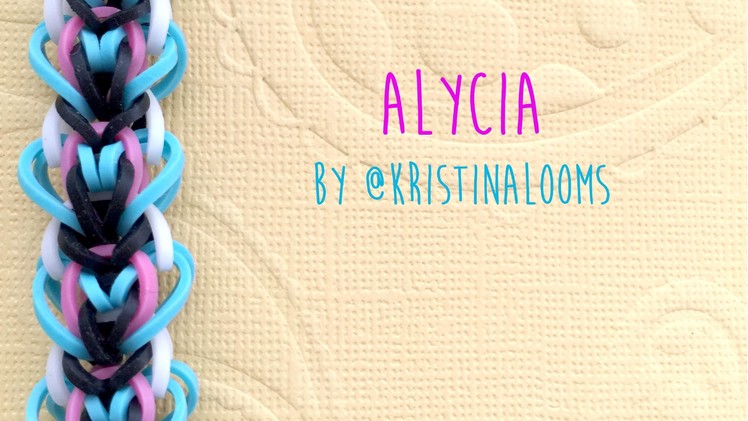 Rainbow Loom Bands Tutorial Alycia Bracelet by @KristinaLooms