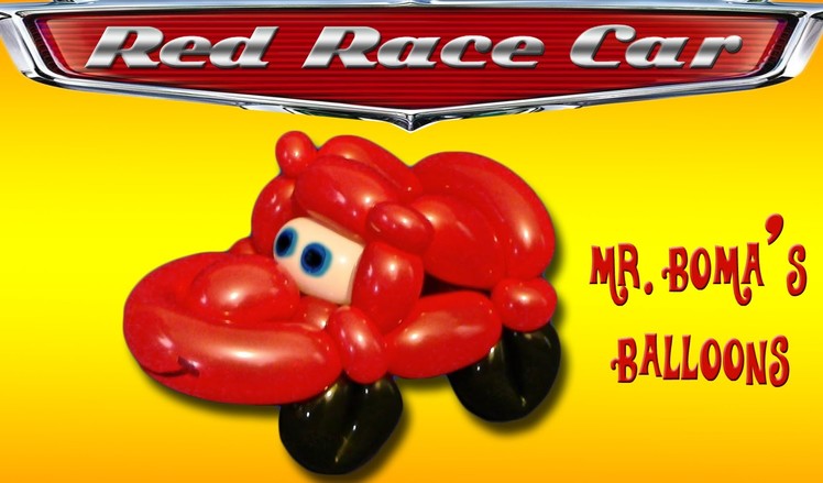 Red Race Car Balloon Animal Tutorial (Balloon Twisting & Modeling #7)