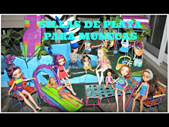 Silla de Playa para munecas- Barbie - Ever After High - Manualidades para munecas