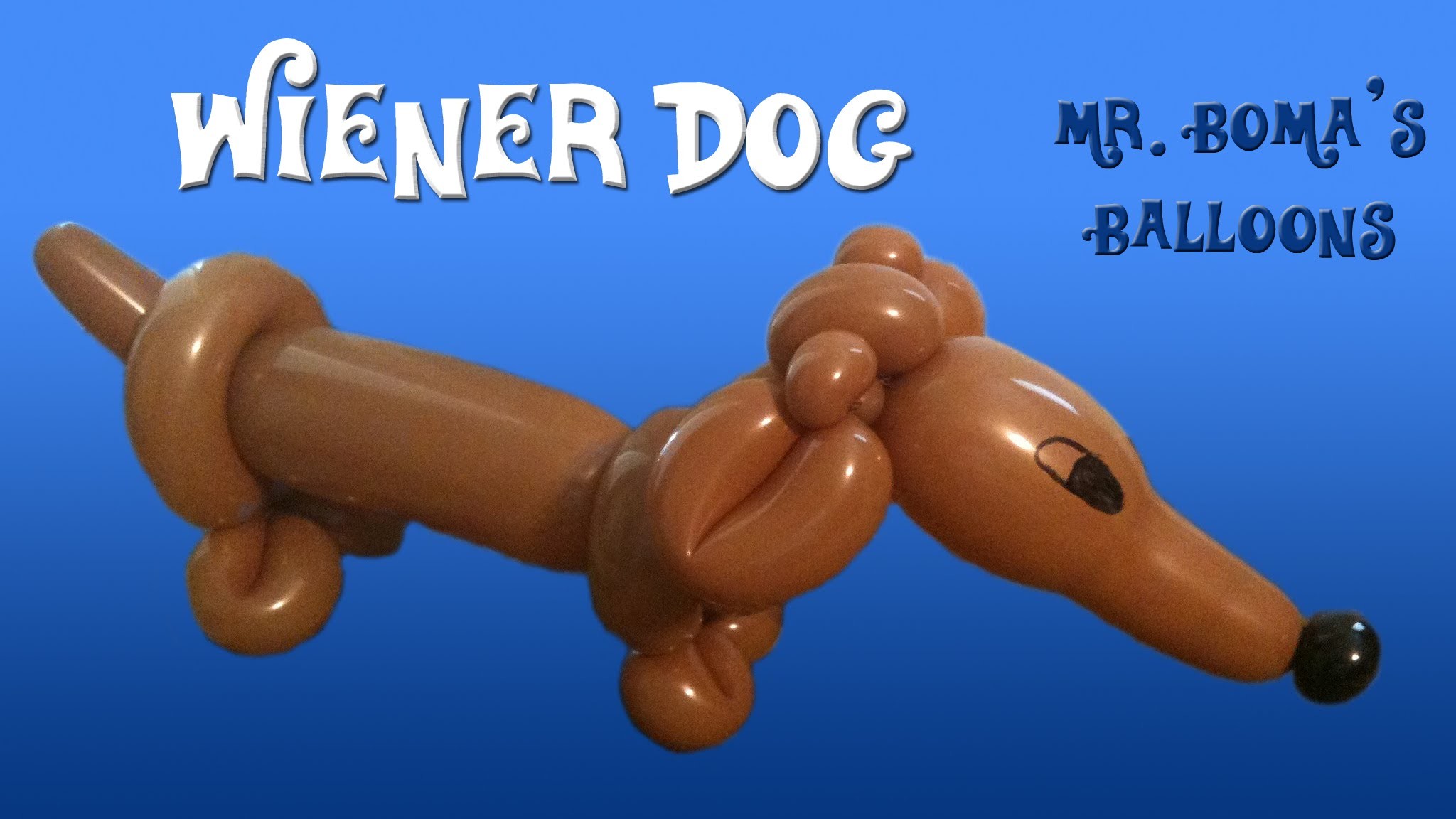 Wiener Dog Balloon Animal Tutorial (Sausage Dog) (Balloon Twisting