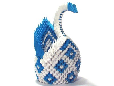 3d origami diamond pattern swan (Remake)