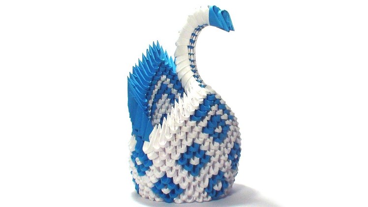 3d origami diamond pattern swan (Remake)