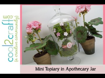 Aleene's Mini Topiary in Apothecary Jar by Tiffany Windsor
