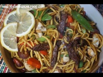 Beef Chow Mein Recipe - Chinese wok noodle stir fry