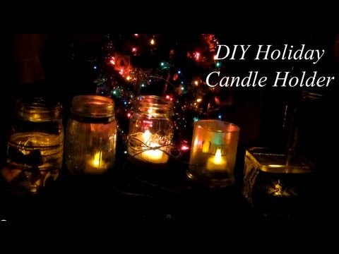 DIY Cute Holiday Candle Holders