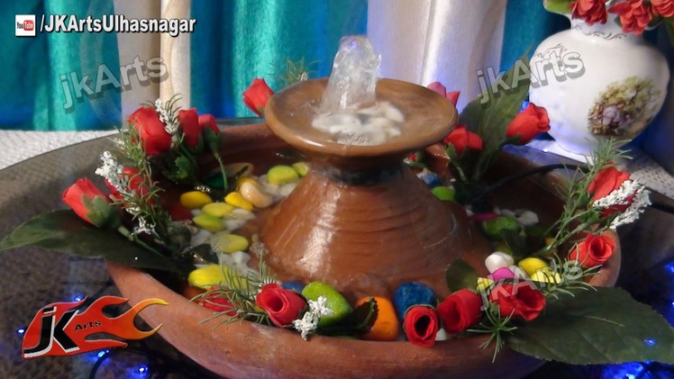 DIY How to make Table Top Fountain from easy available material - JK Arts 404