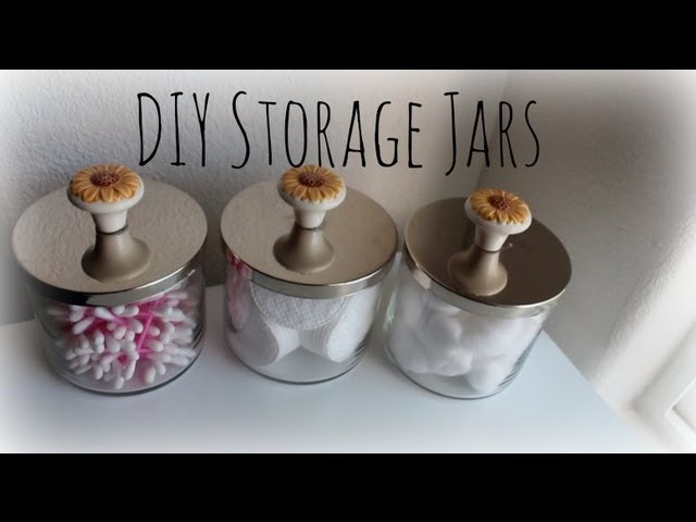 DIY Storage Jars Using Bath and Body Works Candle Jars