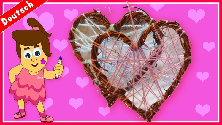 DIY Valentine's Day Special | Valentine's Wicker Heart Decoration | Korb Herzdekoration