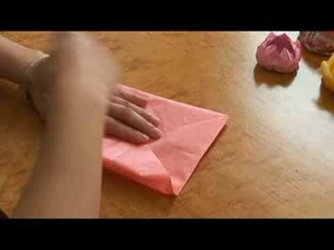 Easy Origami Folding Instructions : Origami Folds: Starting a Water Lily