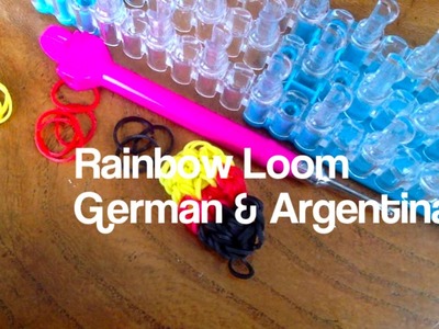 Fifa World Cup 2014 German & Argentina Flag Badge Rainbow Loom