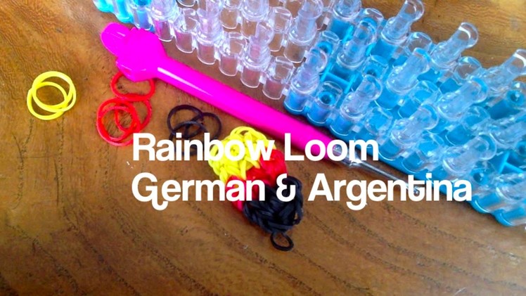 Fifa World Cup 2014 German & Argentina Flag Badge Rainbow Loom