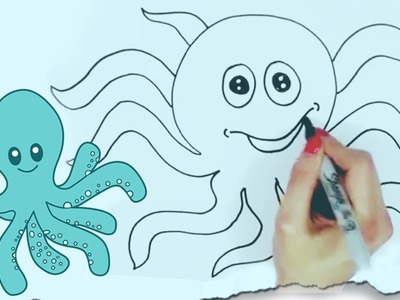 How to Draw an Octopus by HooplaKidz Doodle | Drawing Tutorial