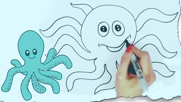 How to Draw an Octopus by HooplaKidz Doodle | Drawing Tutorial