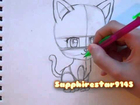 How to draw Manga: Drawing Chibi Cat