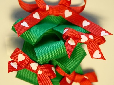 How to make a Christmas tree hairbow *tutorial*