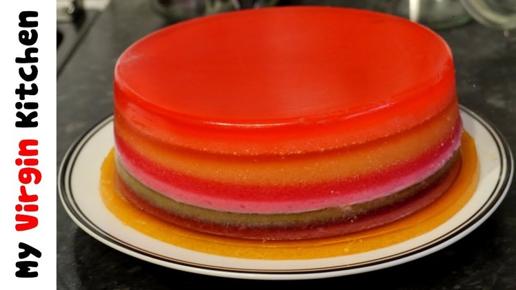 HOW TO MAKE A JELLY. JELLO RAINBOW CAKE