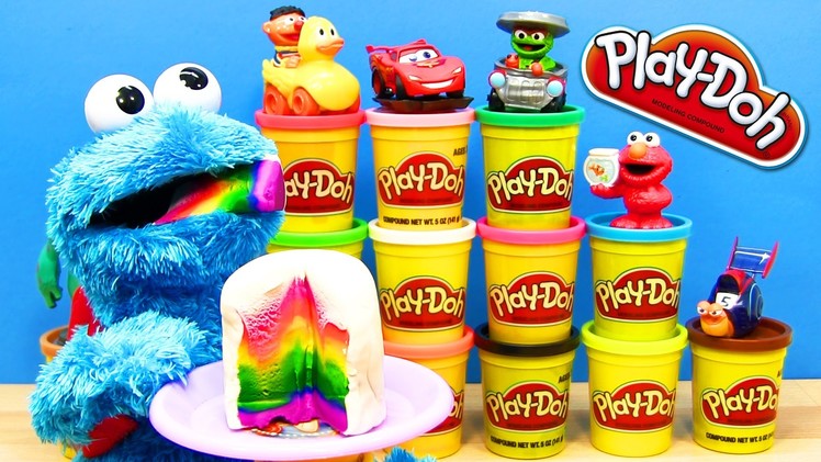 How To Make A Play-Doh Rainbow Cake Before Cookie Monster Is Eating It Play-Dough
