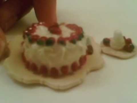 How to make a Strawberry Clay Cake My first try